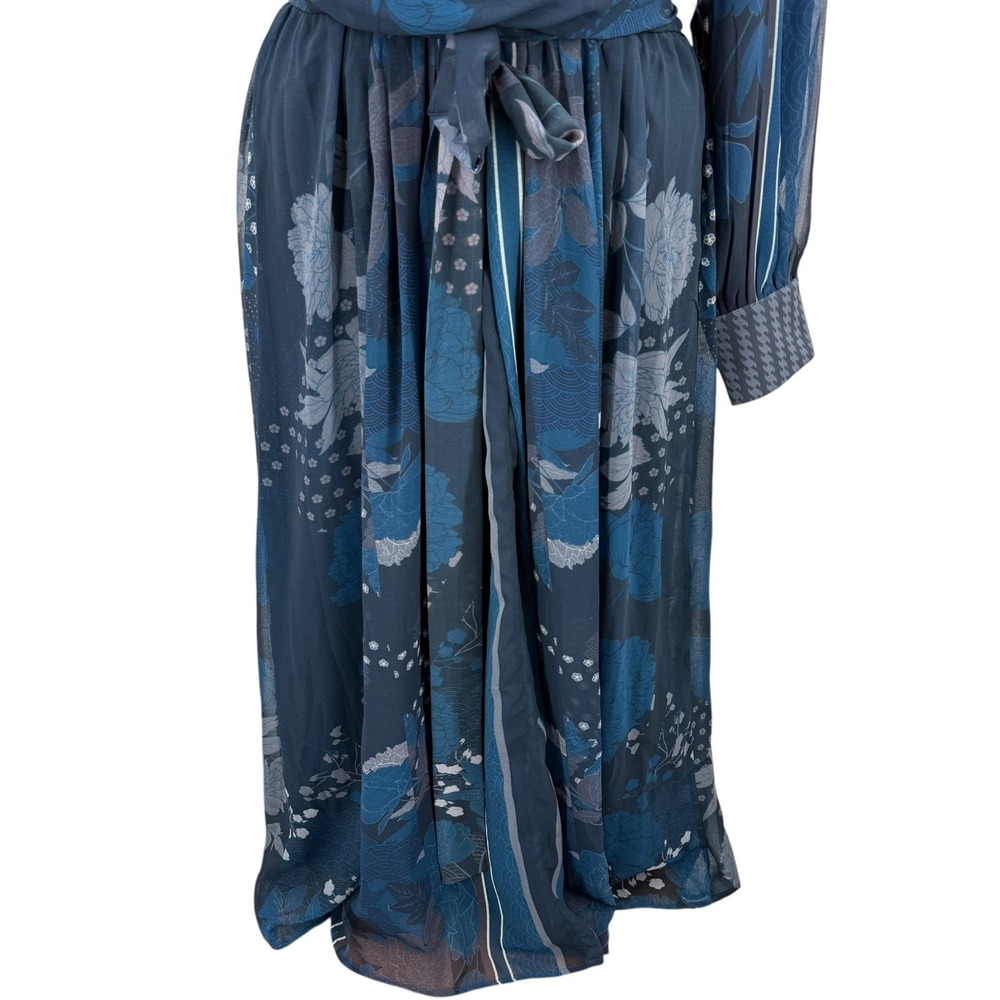 Nikita Mhaisalkar Anthropologie Women's 1X One-Shoulder Floral Print Maxi Dress - Picture 7 of 16